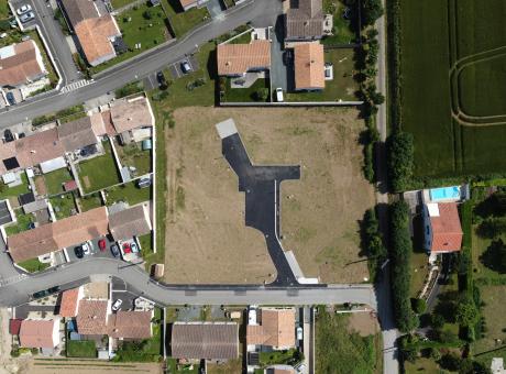 Vue aérienne du programme l'îlot fleur à Ciré-d'Aunis