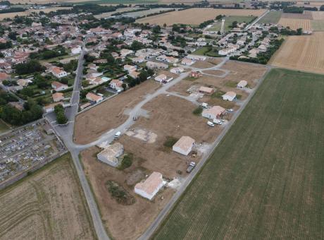 Vue aérienne du programme le pré vert à Forges 